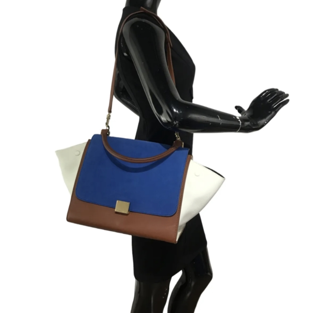 Authentic Celine Tri-coloured trapeze bag - Picture 2 of 16